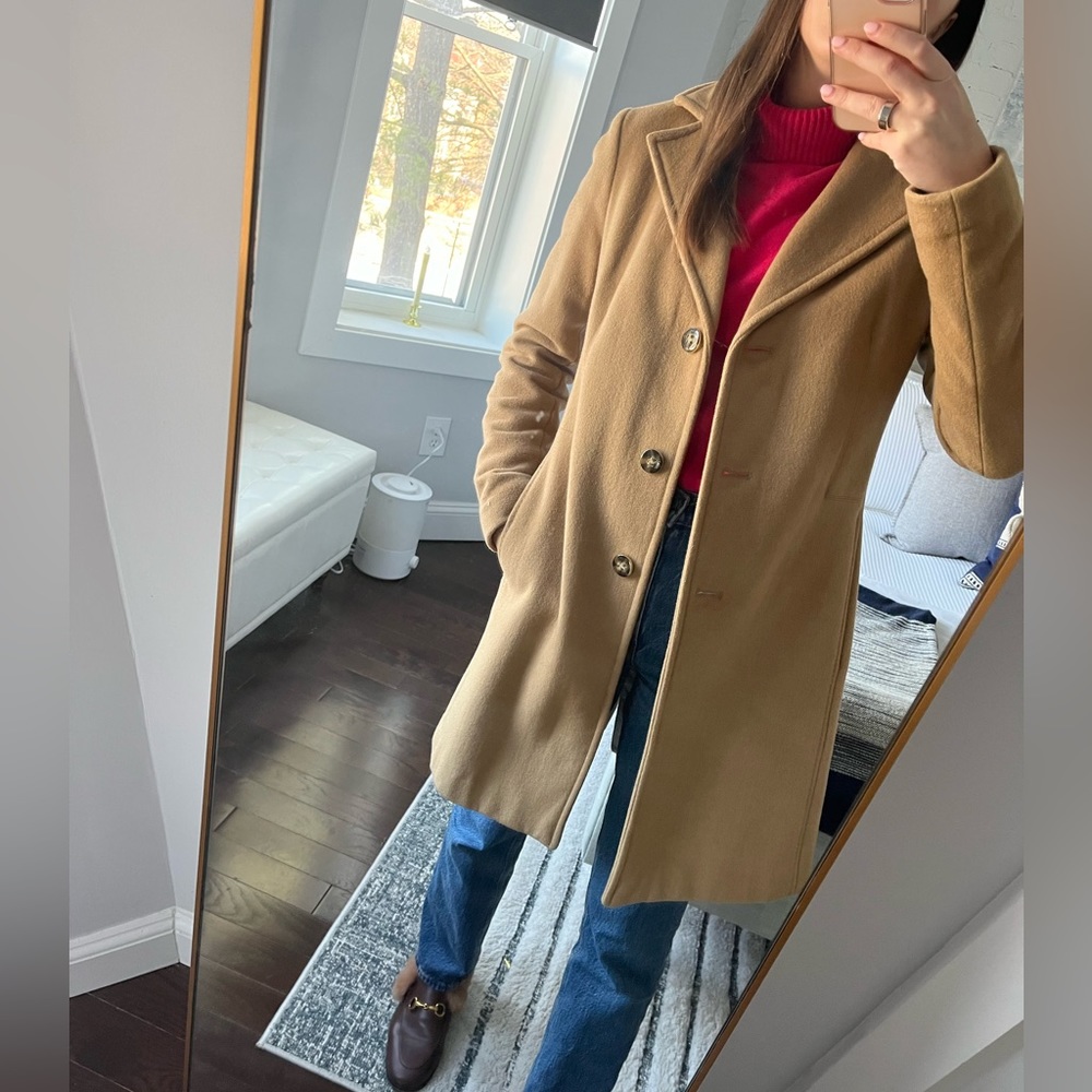 Calvin Klien camel brown coat size 2